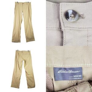 Eddie Bauer Pants Men’s Size 33x30 Beige Tan Straight Leg Nylon Hiking